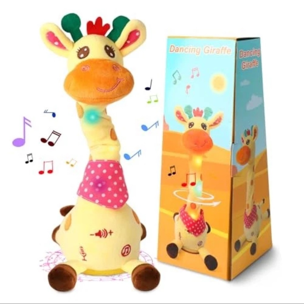 Dancing Talking Giraffe Plush Baby Toy -Repeats what you‎ say NIB
